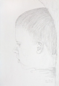 Studie Jan IV, Bleistift auf Papier, 29.7x21 cm, 2001